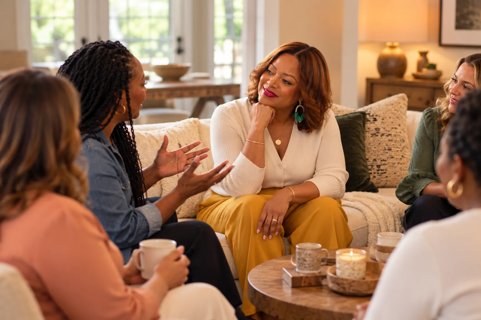 Hyacinth facilitating a small group